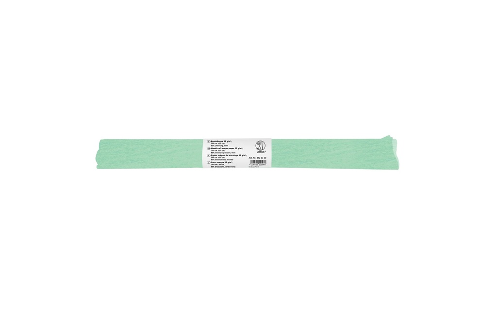 URSUS Papier crêpe 50 cm x 2,5 m, 32 g/m², Menthe