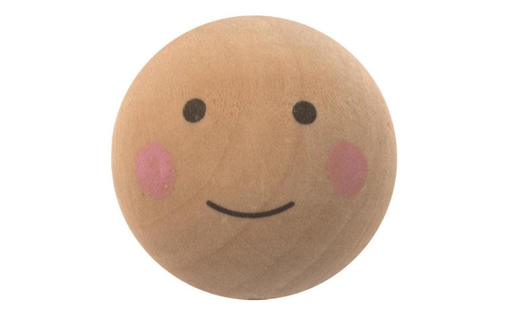 Glorex Article en bois 2.5 cm nature, visage peint