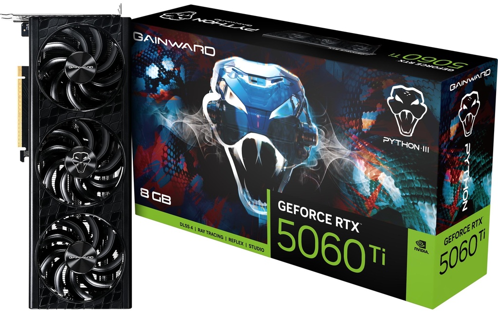 Gainward Carte graphique GeForce RTX 5060 Ti Python III 8 GB