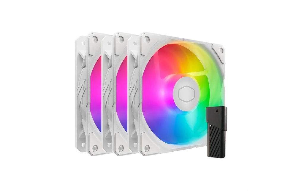 Cooler Master Ventilateur PC SickleFlow Edge 120 ARGB 3-pack Blanc