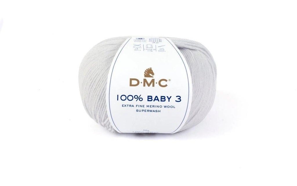 DMC Laine 100% bébé 3 Gris clair