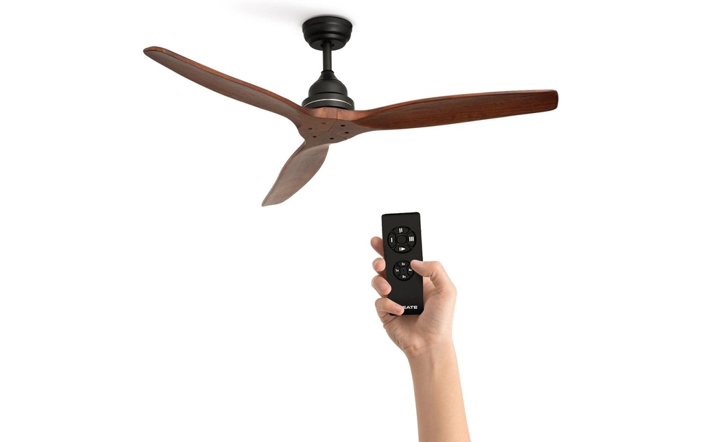 Create Ventilateur de plafond, bois Noir