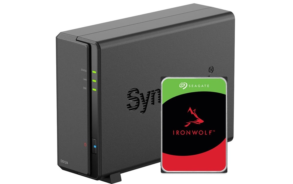 Synology NAS DiskStation DS124 1-bay Seagate Ironwolf 4 TB