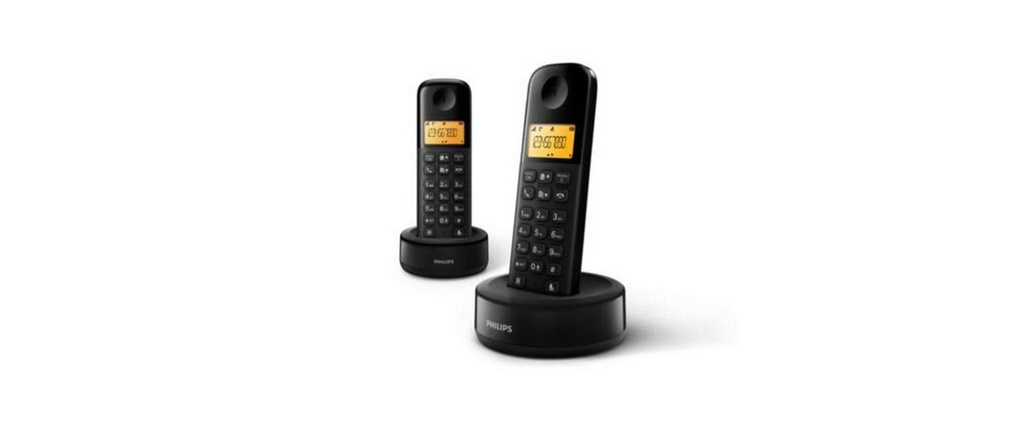 Philips Téléphone sans fil D1602B  Noir