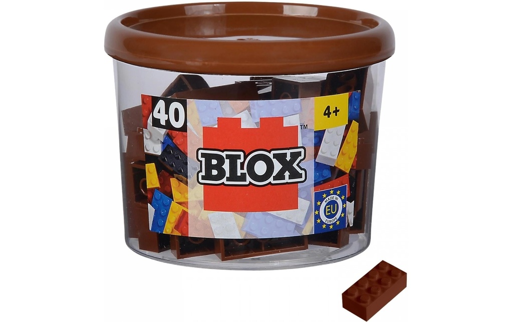 BLOX Briques 40 pierres brunes de 8