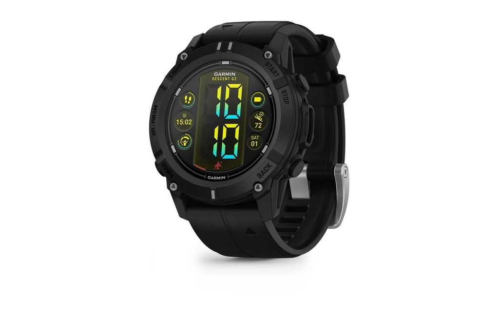 GARMIN Montre de sport GPS Descent G2 bracelet 22mm inclus, noir