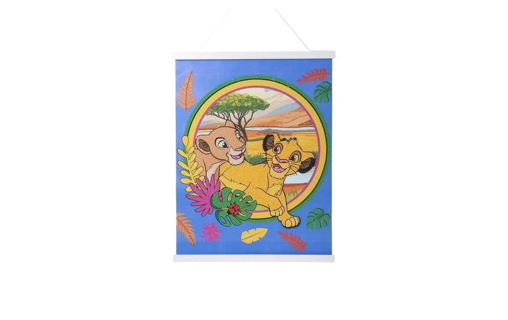 CRAFT Buddy Kits de bricolage Lion King Crystal Art Scroll 40 x 50 cm