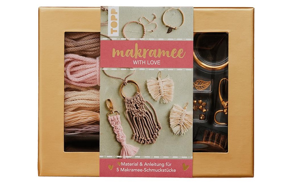 Frechverlag Kits de bricolage pour bijoux Macramé avec amour