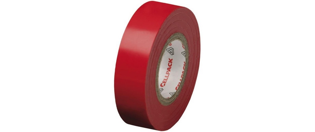 Cellpack AG Bande isolante 10 m x 15 mm, Rouge