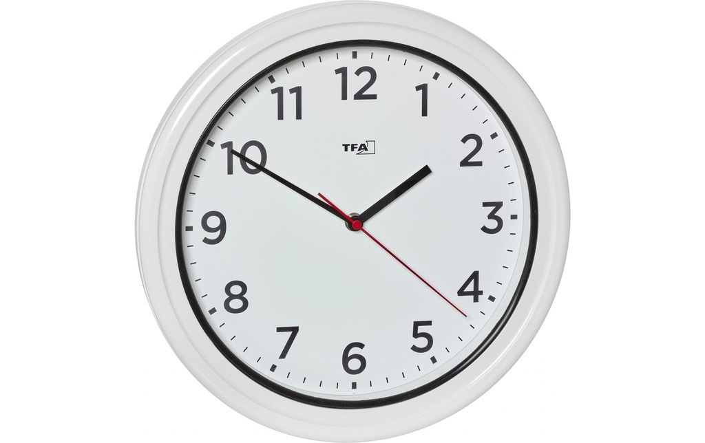 TFA Dostmann Horloge murale Blanc