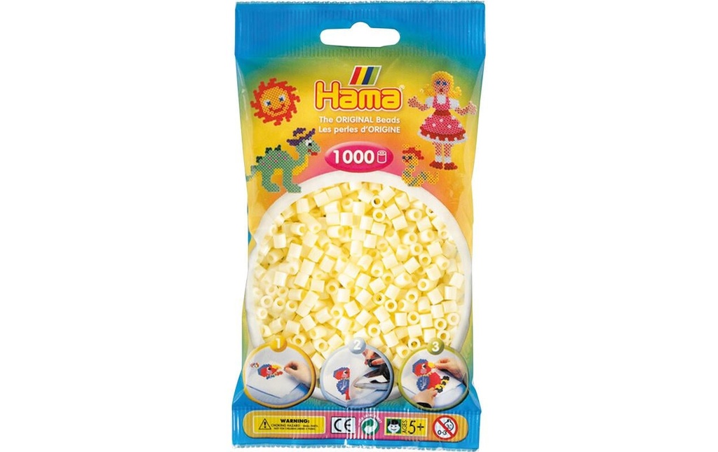 Hama Perles à repasser midi crème, 1000 pcs Jaune