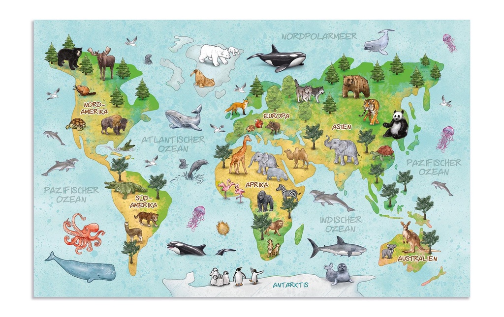 HERMA Sous-main Carte du monde 55 x 35 cm