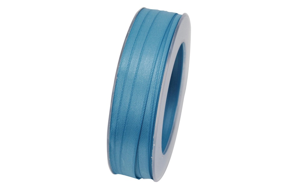 GOLDINA Ruban de satin 10 mm x 25 m, turquoise, 1 pièce