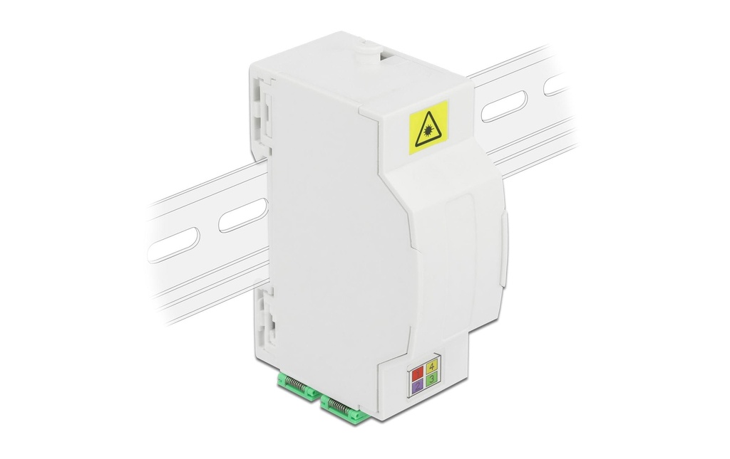 Delock Boîtier de raccordement FO pour rail DIN 4x SC/LC blanc