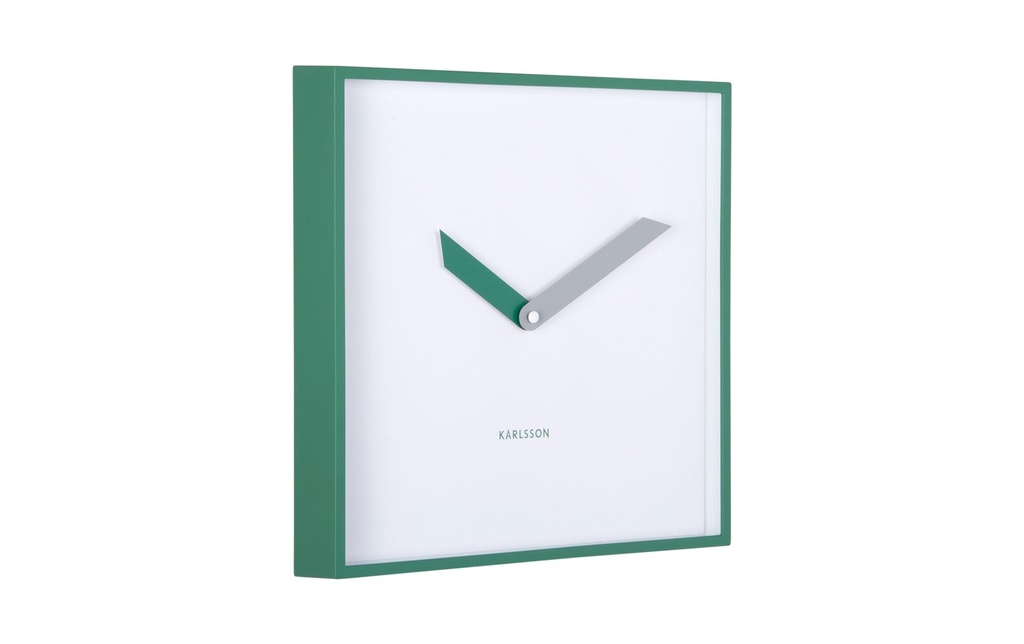 KARLSSON Horloge murale Cool Retro Cuadrado 28,3 x 28.3 cm, Vert rétro