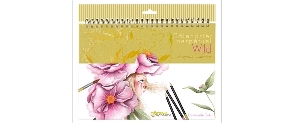Avenue Mandarine Calendrier perpétuel Sauvage A4, 24 feuilles