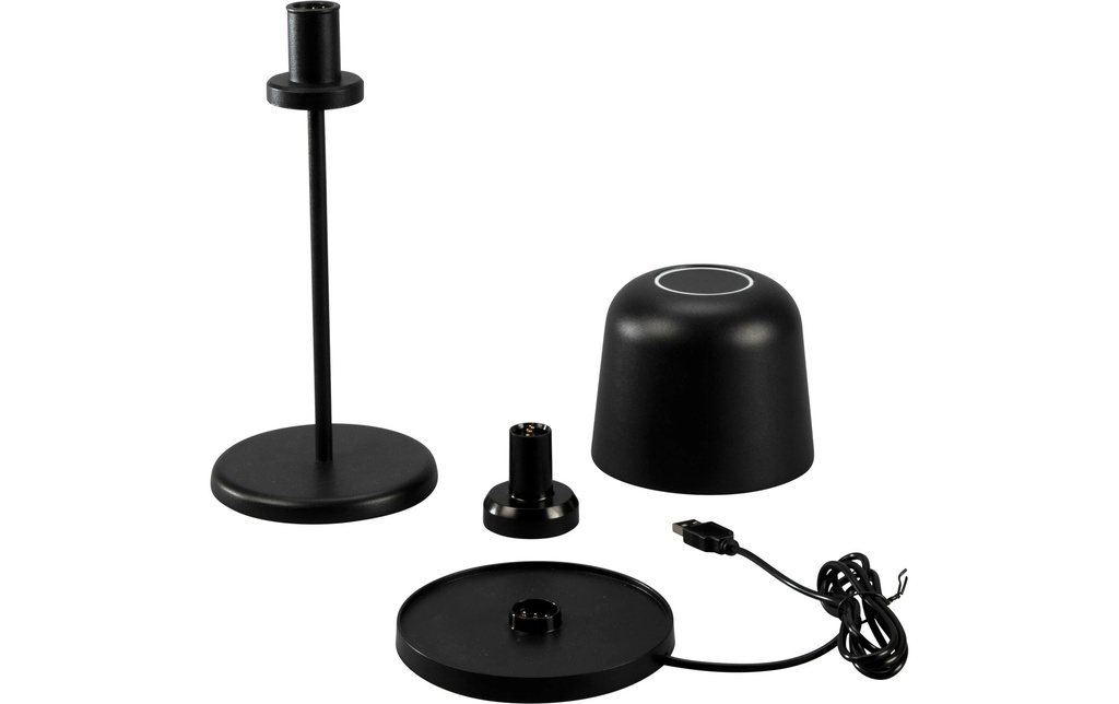 Konstsmide Lampe de table à accu Biot LED 2200/2700K, à intensité variable - Noir