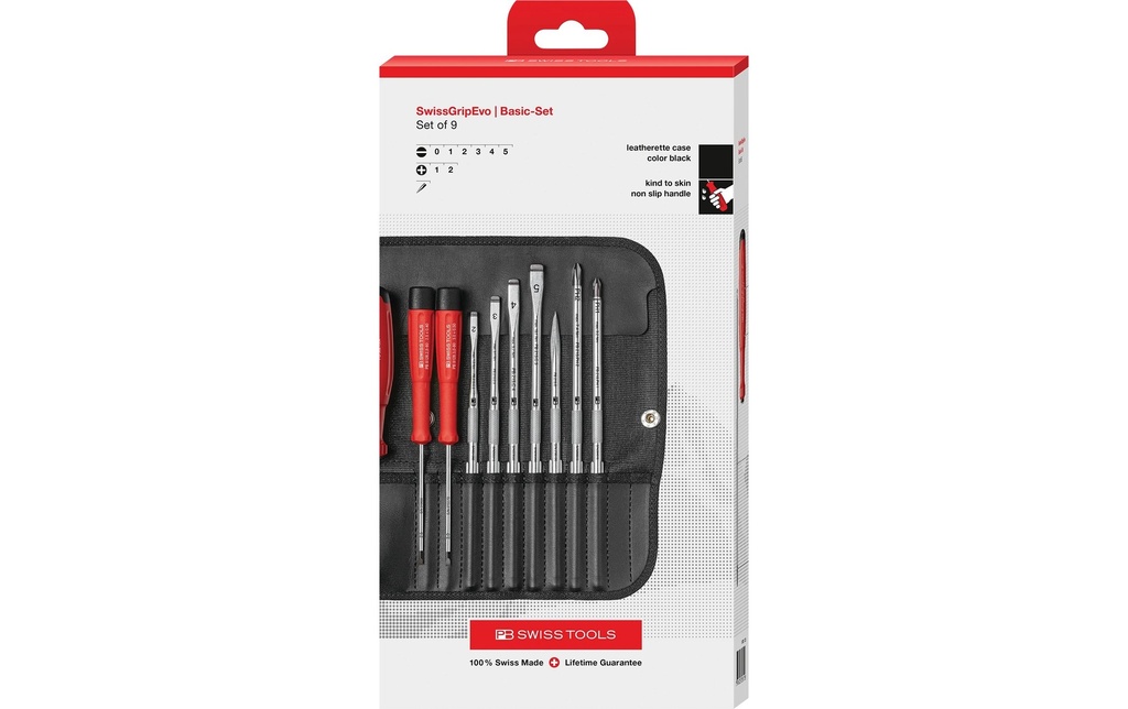 PB Swiss Tools Jeu de tournevis à lames interchangeables SwissGrip Evo