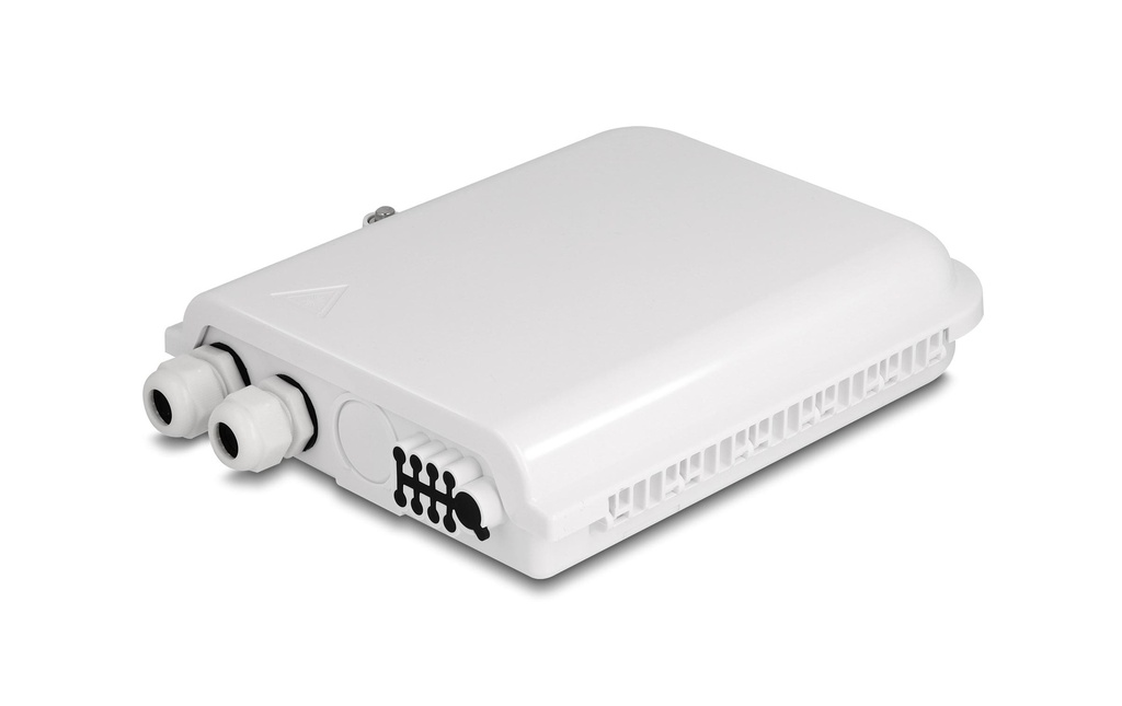 Delock Boitier de distribution de fibre optique IP65, 8 ports, Blanc