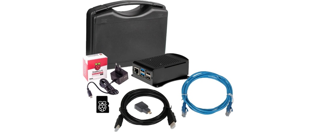 jOY-iT Carte de développement Kit Raspberry Pi5, 4 Go, SD, PSU, boîtier, HDMI