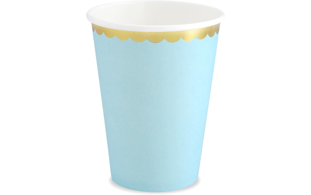Partydeco Gobelets jetables 220 ml, 6 Pièce/s,  Bleu