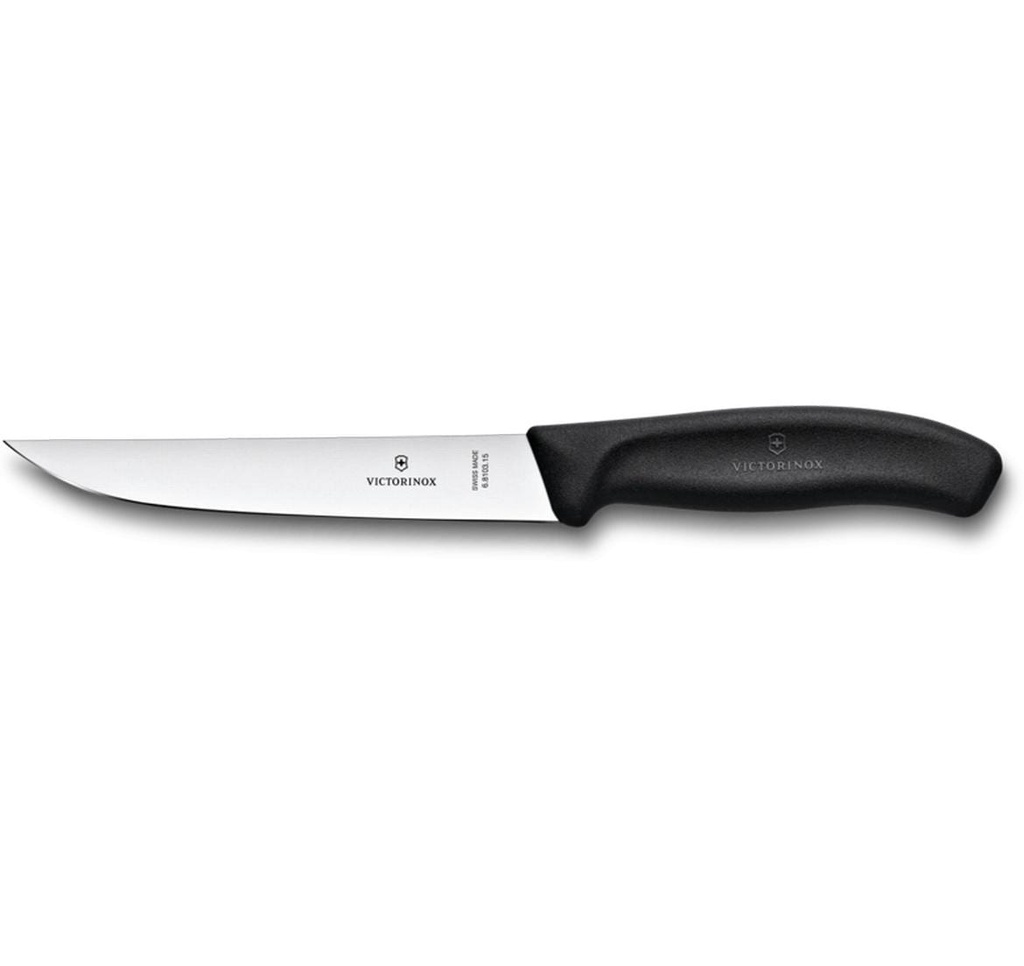 Victorinox Couteau trancheur Swiss Classic Noir, 15 cm