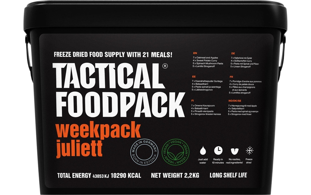 Tactical Foodpack Plat principal Weekpack Juliett