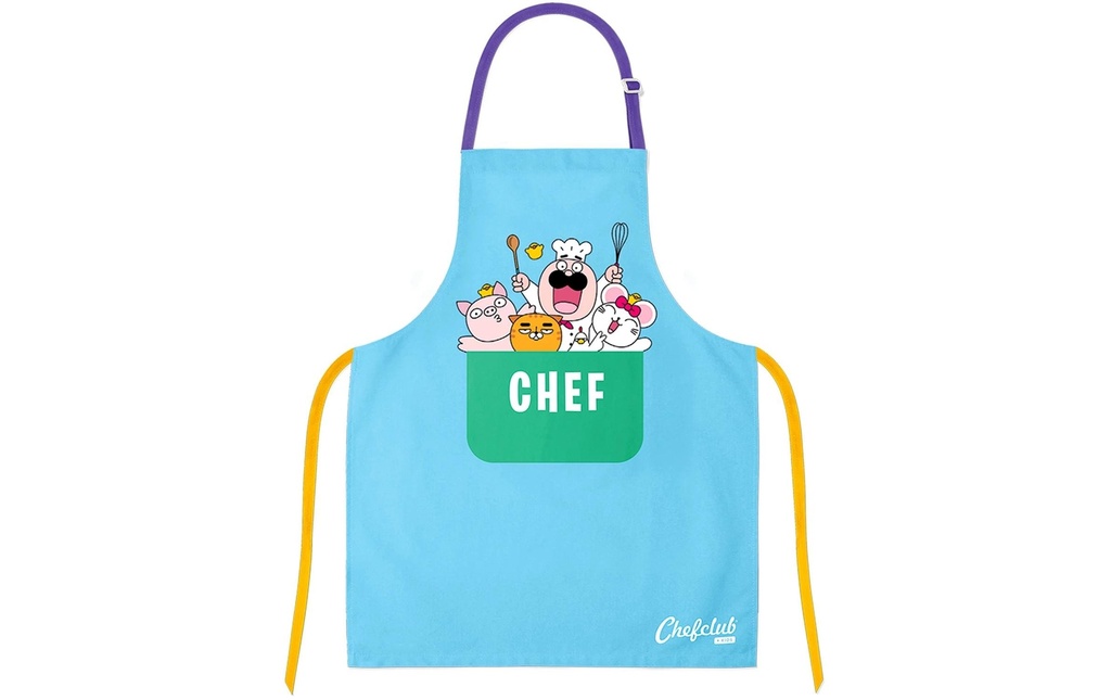 Chefclub Tablier de cuisine avec poche avant Bleu