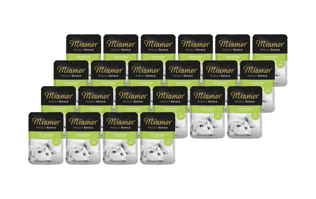Miamor Alimentation humide Ragoût royal de lapin en gelée, 22 x 100 g