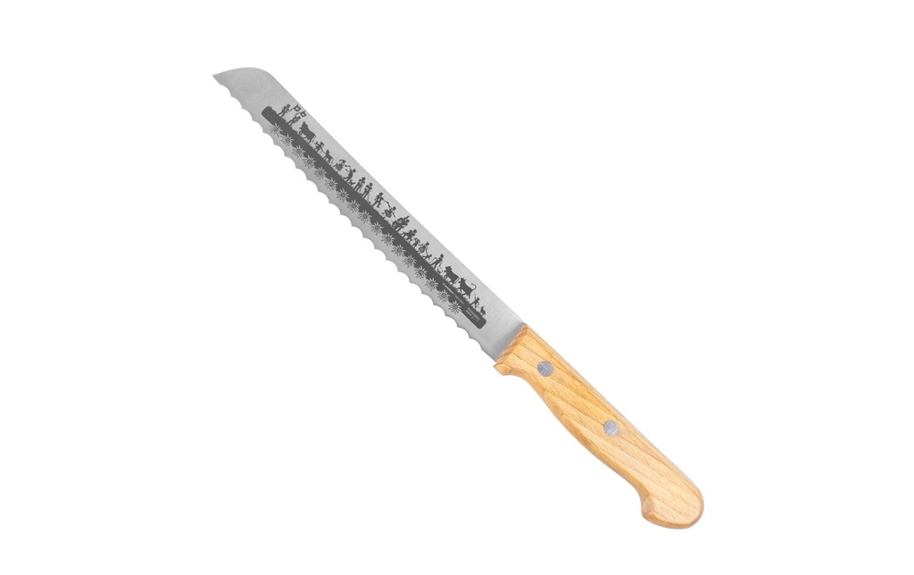 Trendform Couteau à pain Swiss Tradition Argenté/Brun clair