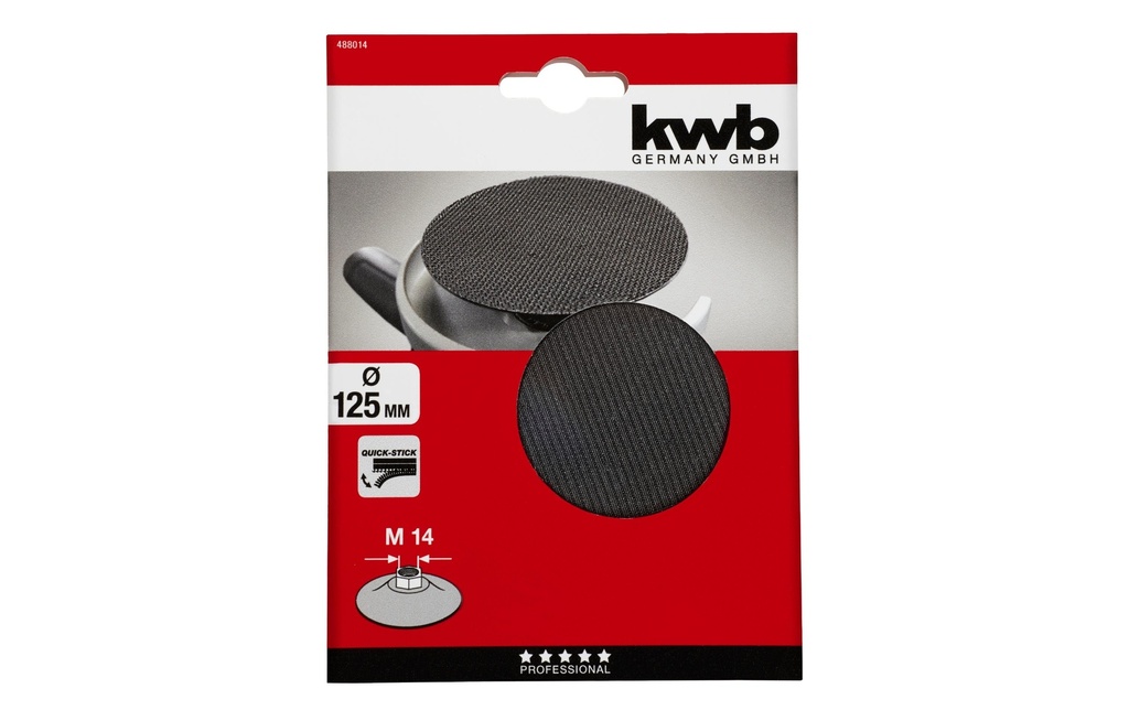 kwb Adaptateur Plaque de support adhésive 125 mm