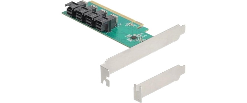 Delock PCI Express x16 vers 4 x internes SFF-8643 NVMe