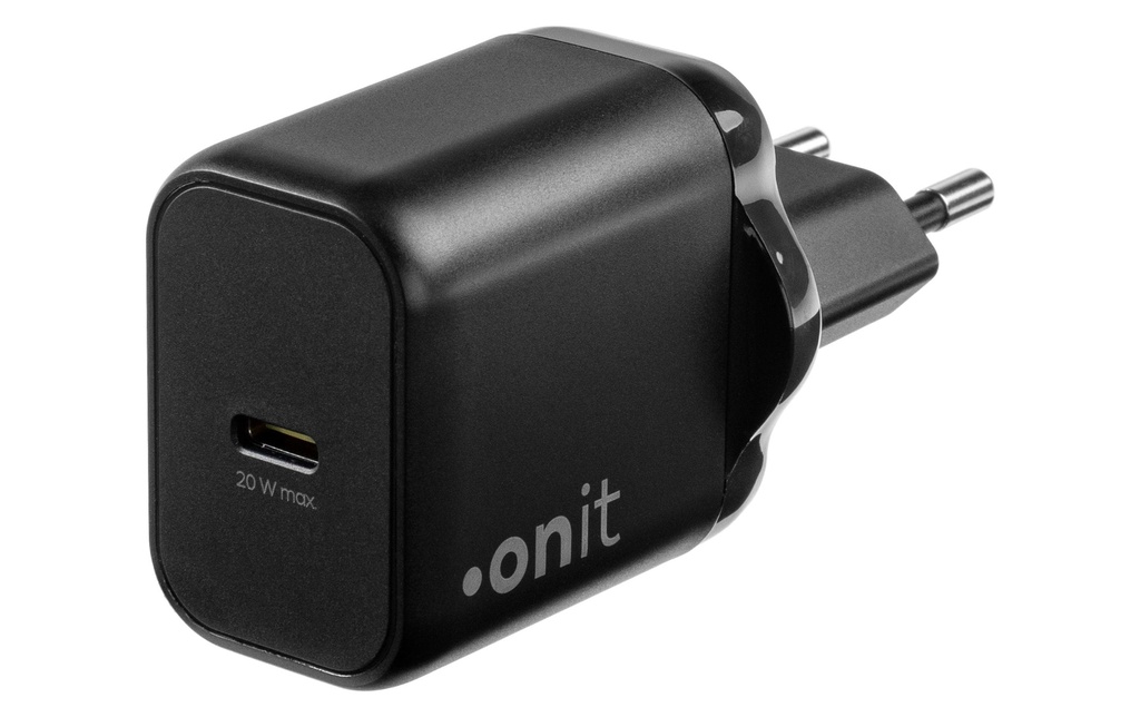 onit Chargeur mural USB Single 1C 20 W GaN Noir