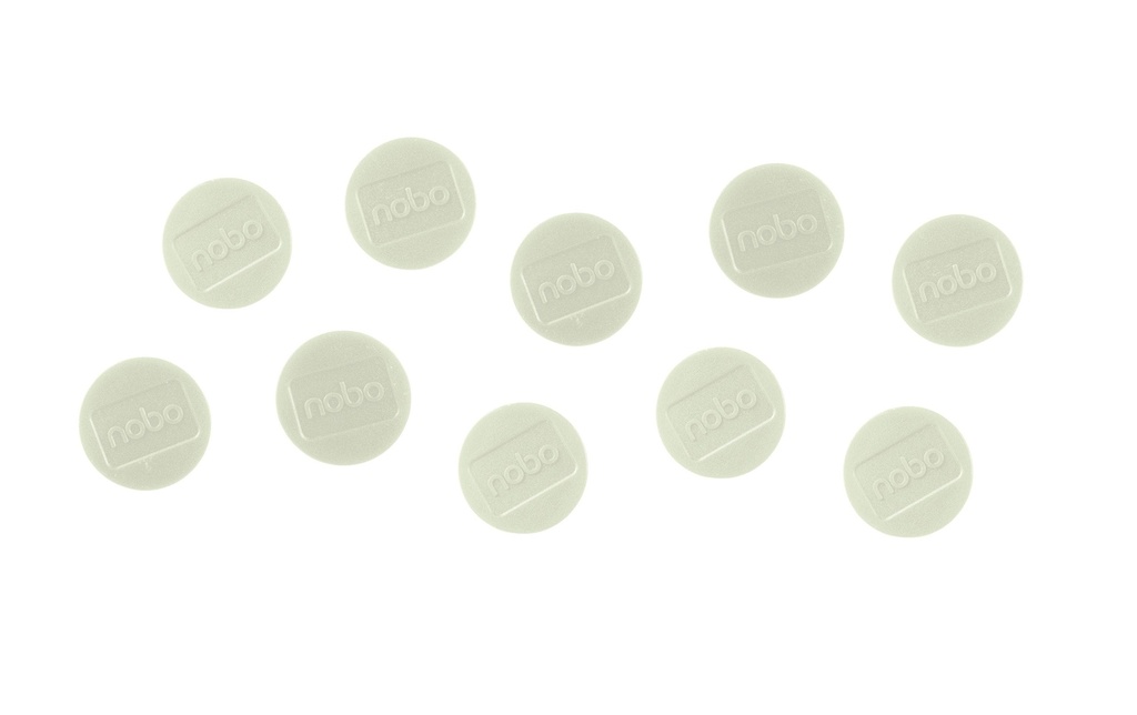 Nobo Aimant Ø 3.2 cm 10 Pièce/s, Blanc