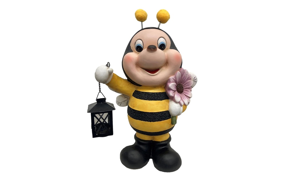 Dameco Figure décorative Abeille avec lanterne 45 x 29 x 18.7 cm