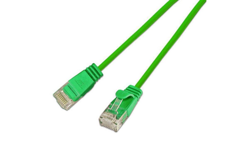 SLIM Câble de raccordement KAT6 Light, rond, U/UTP, Ø 2,8 mm, vert