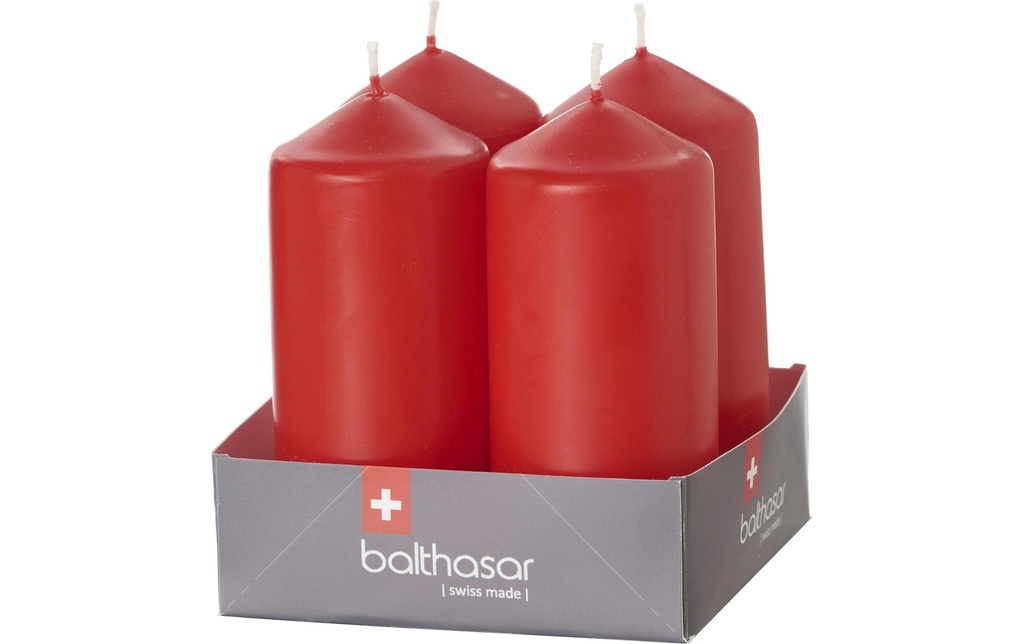 balthasar Kits de bougies Rouge, 4 pièces