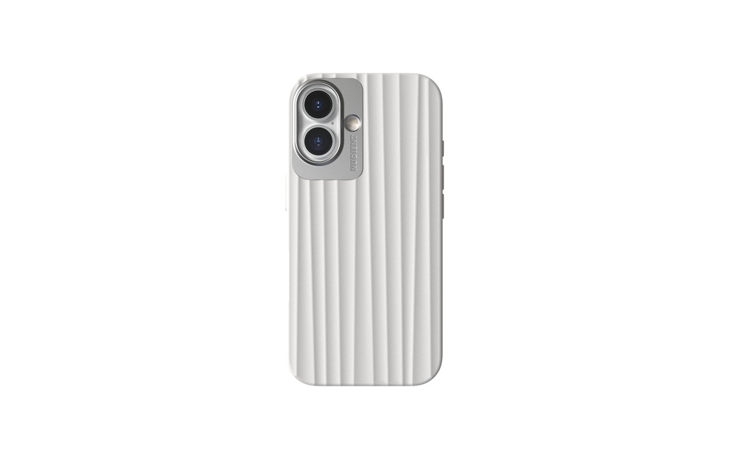 Nudient Coque arrière Bold MagSafe iPhone 16 Blanc chalk