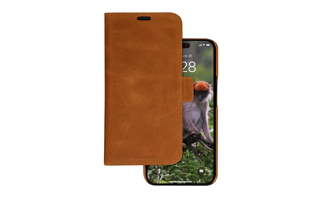 dbramante1928 Book Cover Lynge iPhone 15 Plus Brun