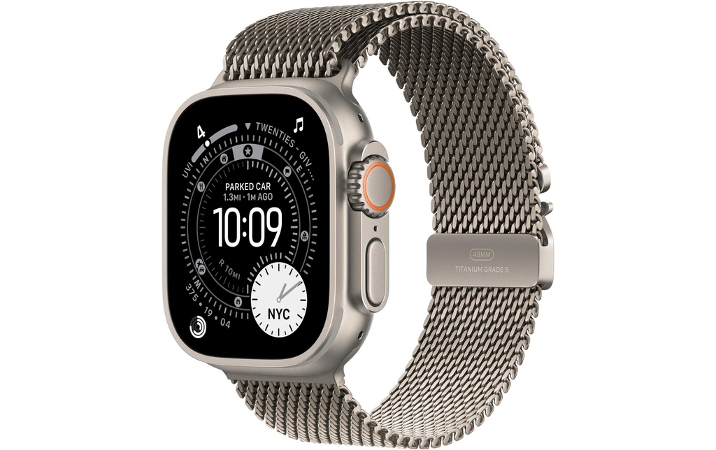 Apple Watch Ultra 3 Natural Titanium Milanese Loop L