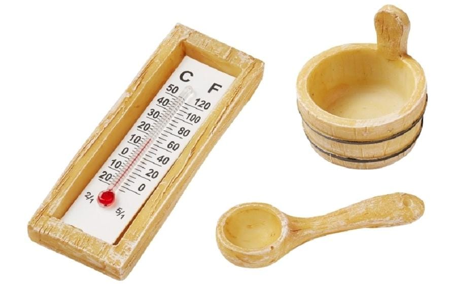 HobbyFun Mini ustensiles Accessoires pour sauna 3 pièces