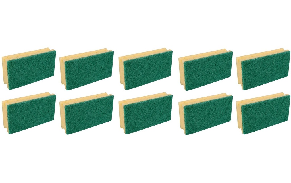 Edi Baur Éponge Profi 10 Pièce/s, Vert clair/jaune, petit