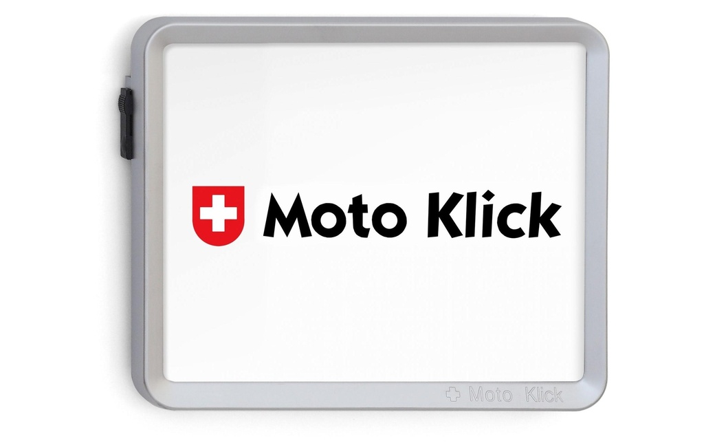 Swiss Klick Supports de plaque d’immatriculation Moto Chrome mat