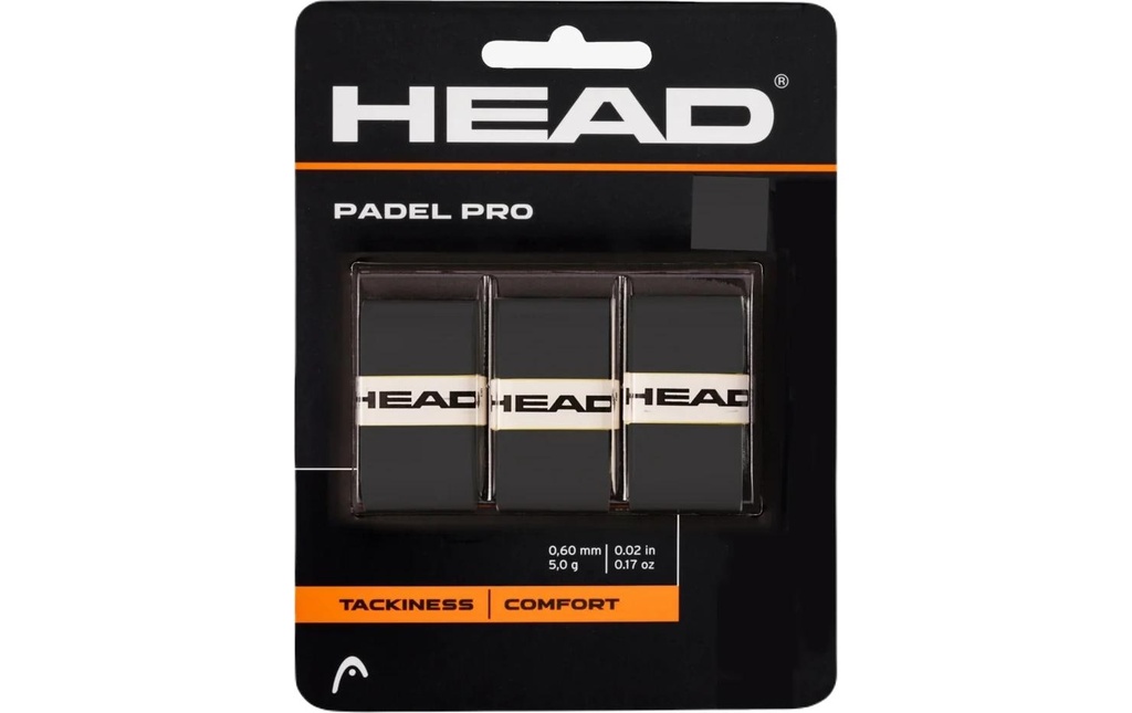 HEAD Padel Grip Padel Pro Lot de 3, Noir