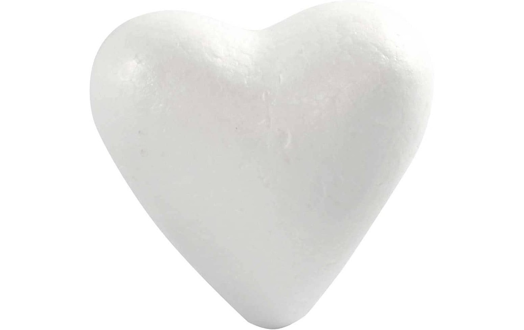 Creativ Company Cœur en polystyrène 25 pièces, blanc