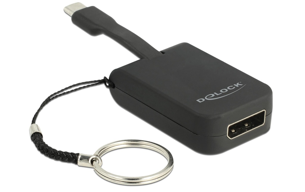 Delock Adaptateur USB-C – DisplayPort 4K, 60 Hz, avec porte-clés