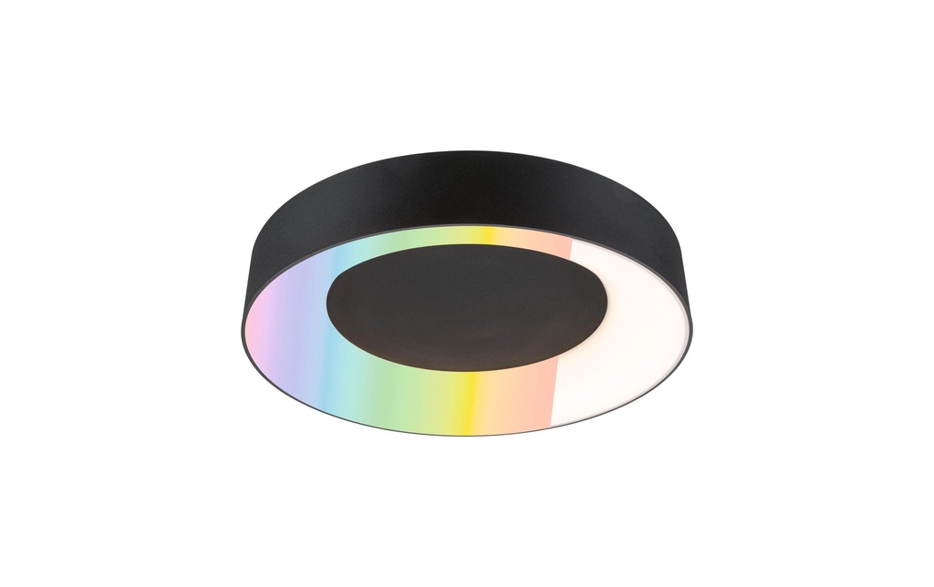 Paulmann Plafonnier Casca IP44, noir mat