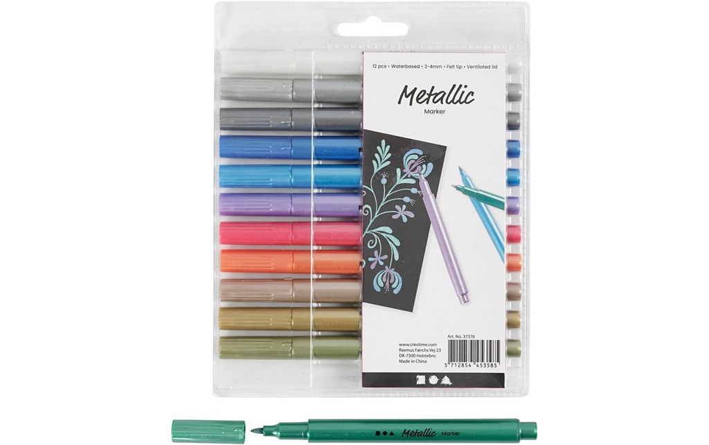 Creativ Company Crayon feutre Métallique 12 pièces