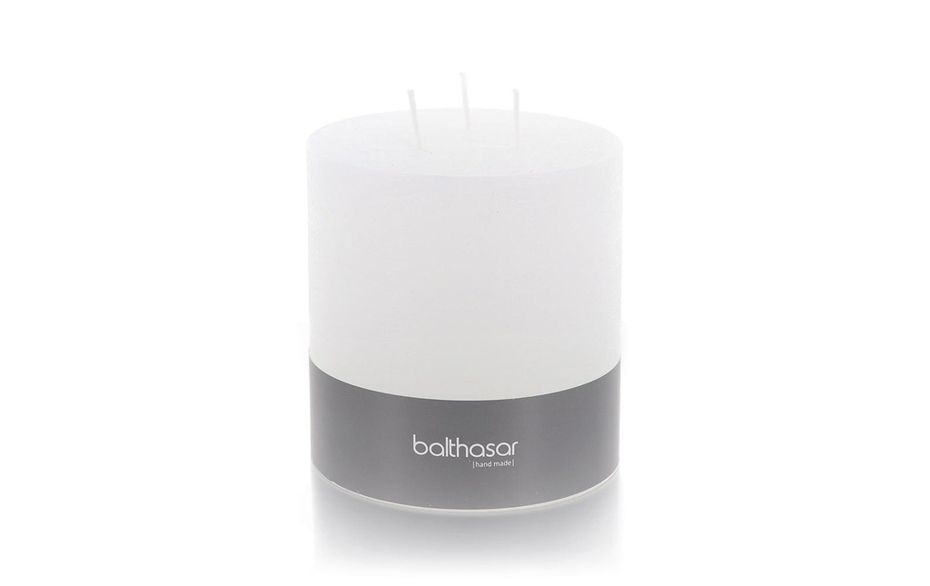 balthasar Bougie multi-mèches Rustico 12 cm x 12 cm, Blanc
