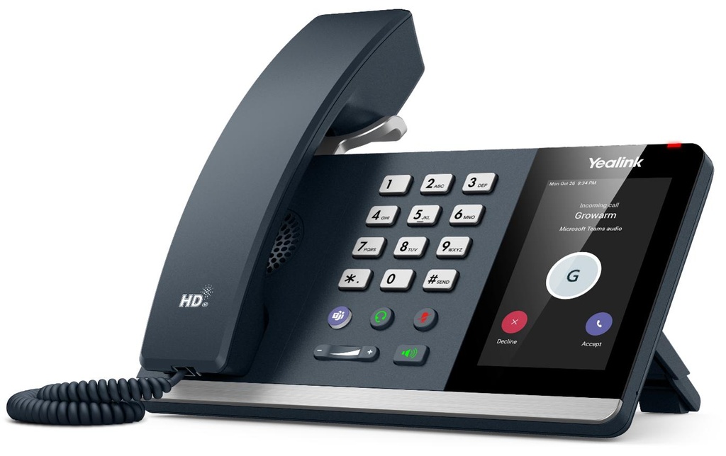 Yealink Téléphone de bureau MP54 E2 Microsoft Teams Noir